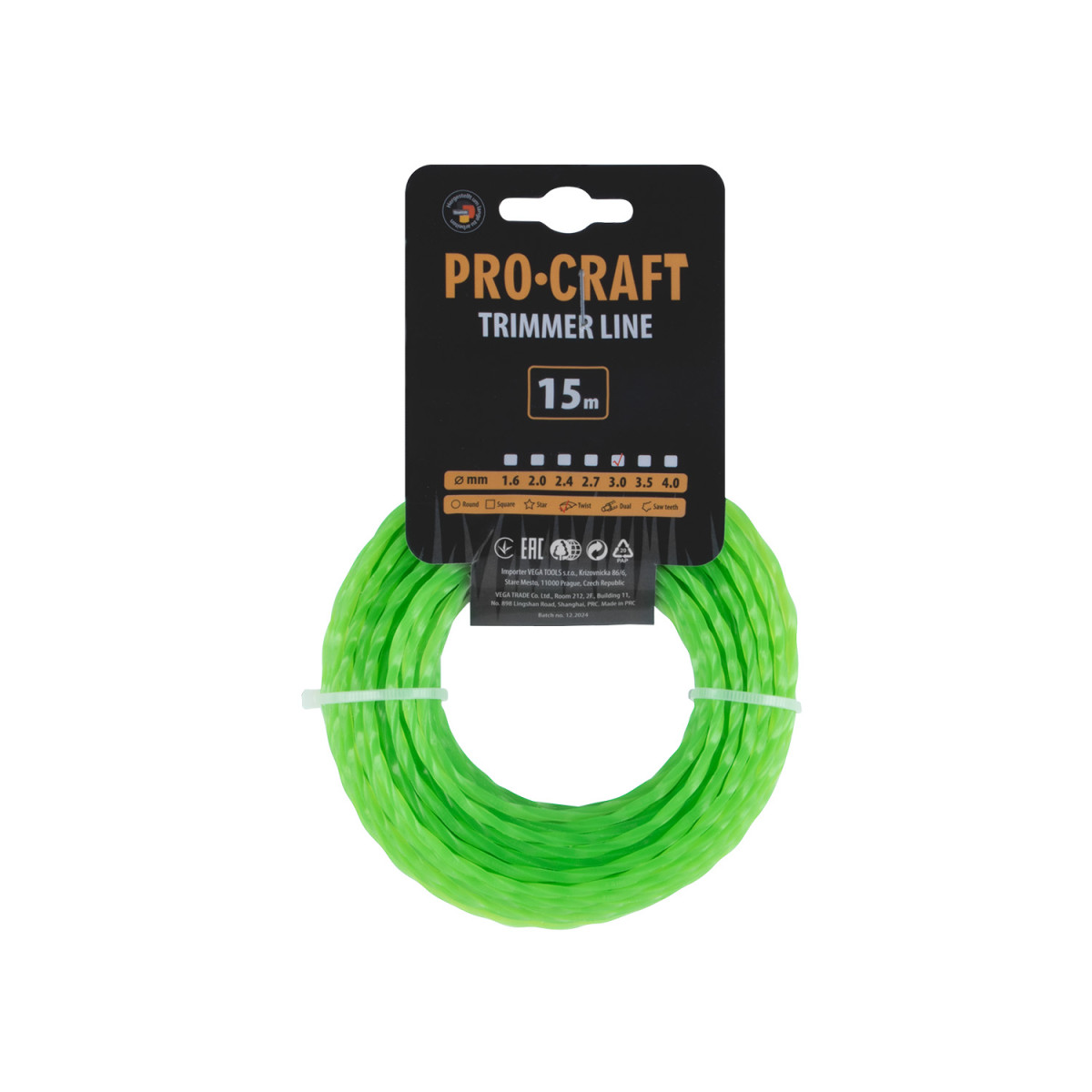 Procraft SP-3/15 struna žací (3mm) (15m) spirála