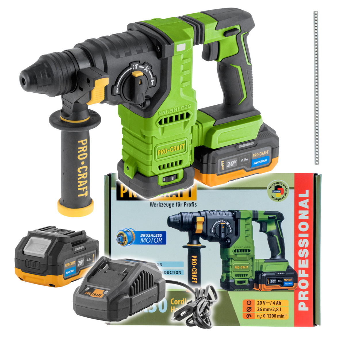 Procraft PHA30-1B aku vrtací kladivo   SDS Plus