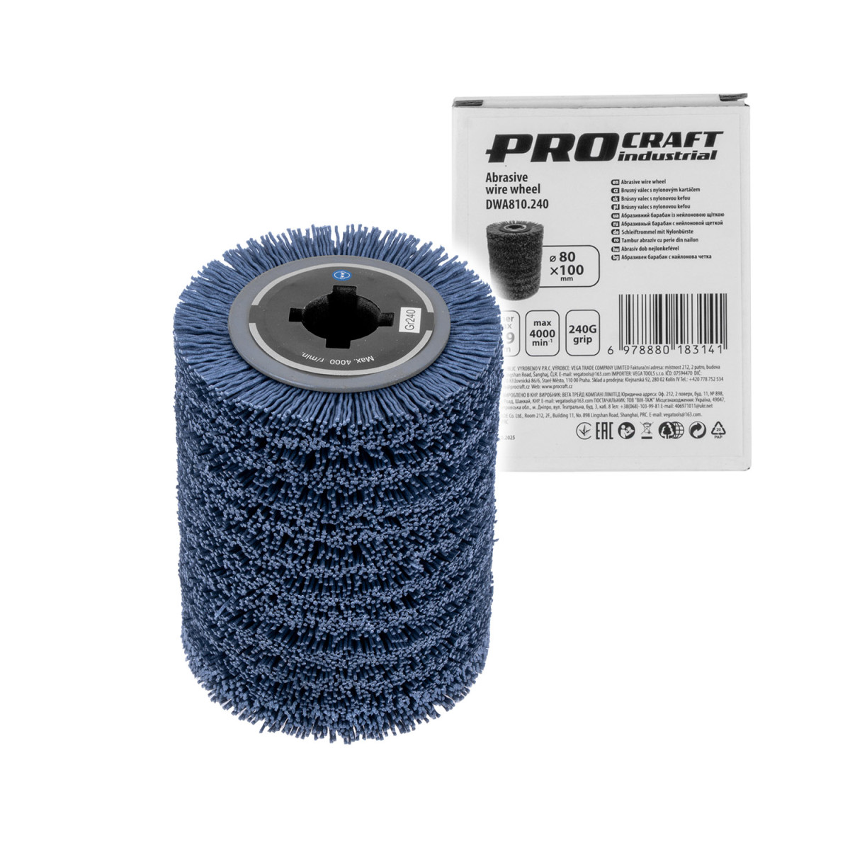 Procraft DWA810.240 brusný nylonový válec