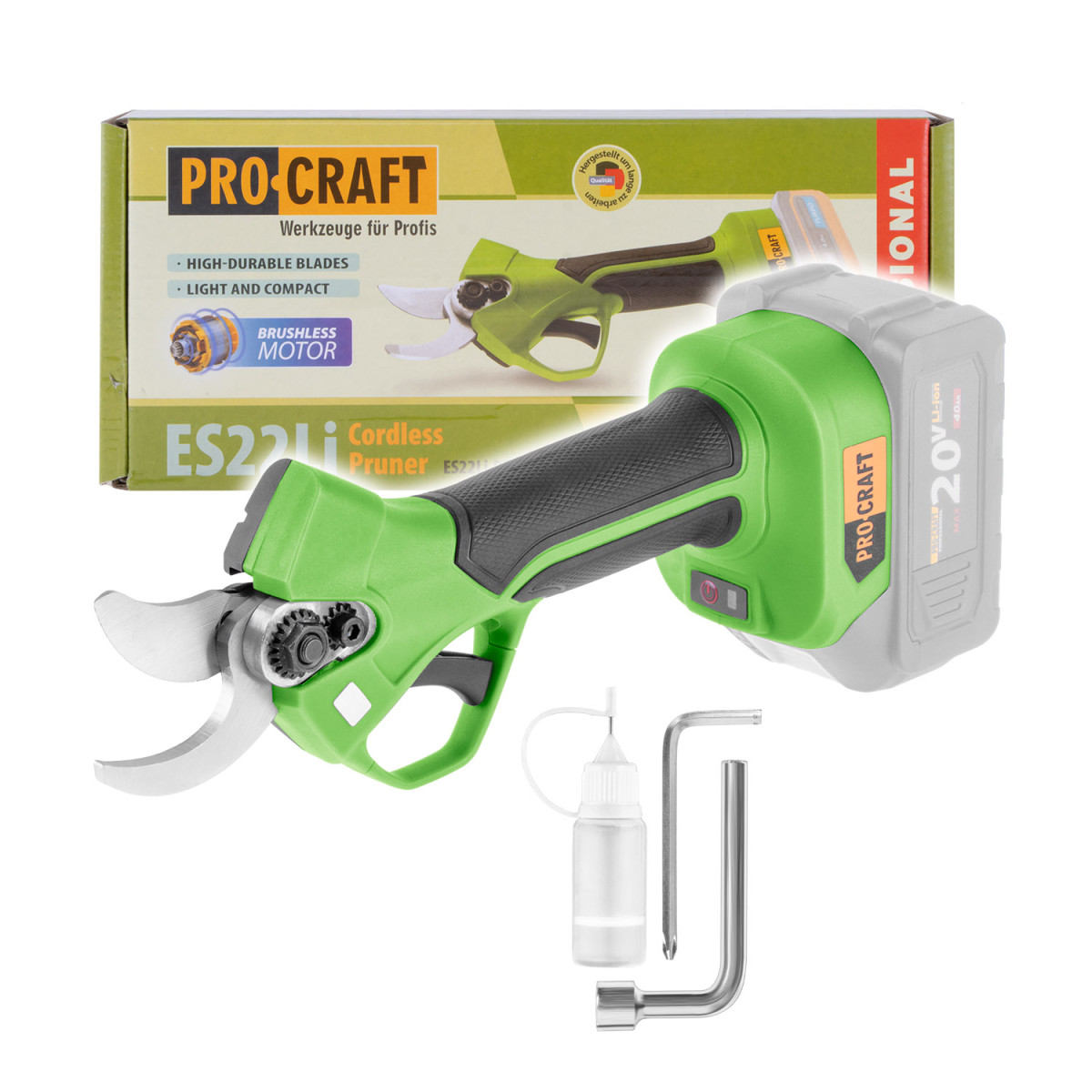 Procraft ES22Libb aku nůžky na větve  ES22Li (bez baterie a nabíječky)