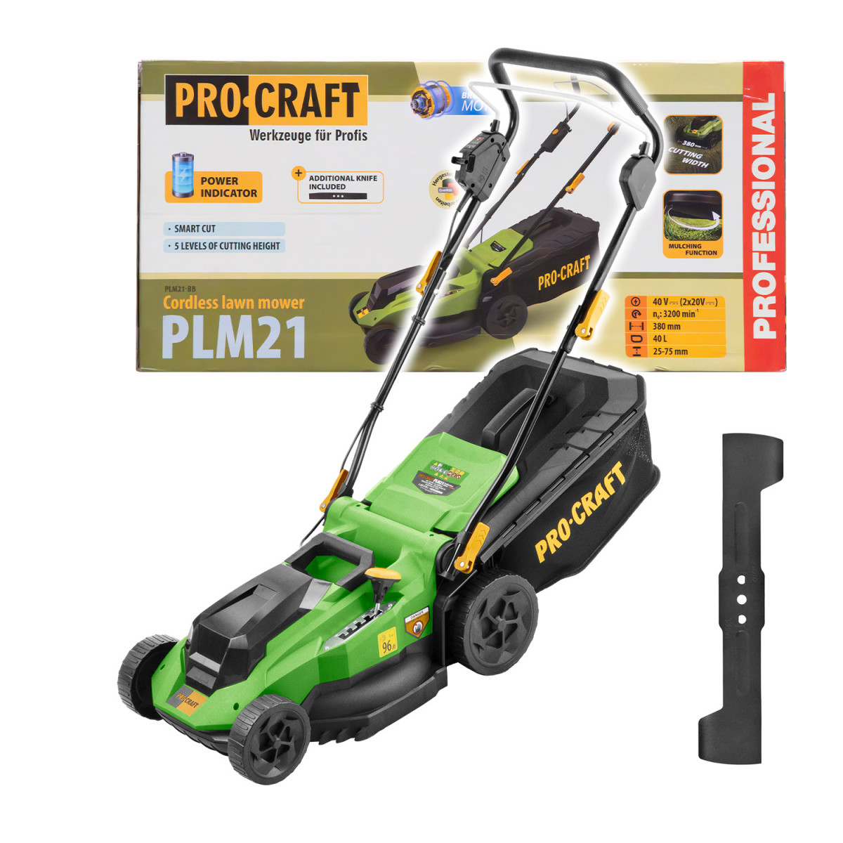 Procraft PLM21bb aku sekačka   (bez baterie a nabíječky)