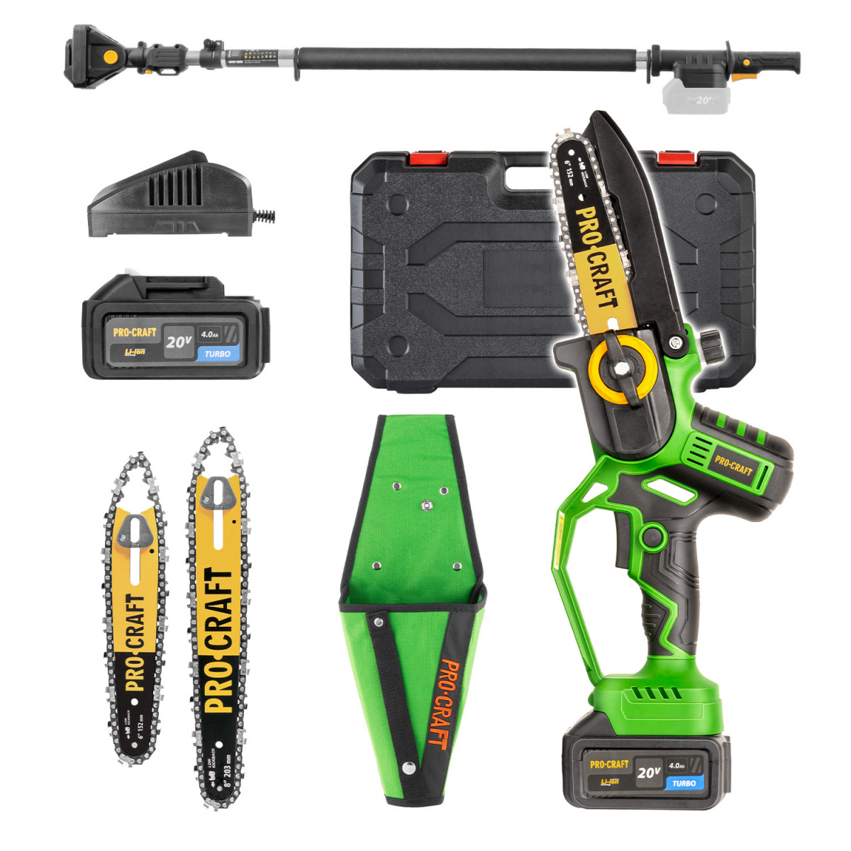 Procraft SPKA32LiP/EP2.0R sada aku ruční pilka s pouzdrem  PKA32Li-P a prodlužovací nástavec EP2.0R