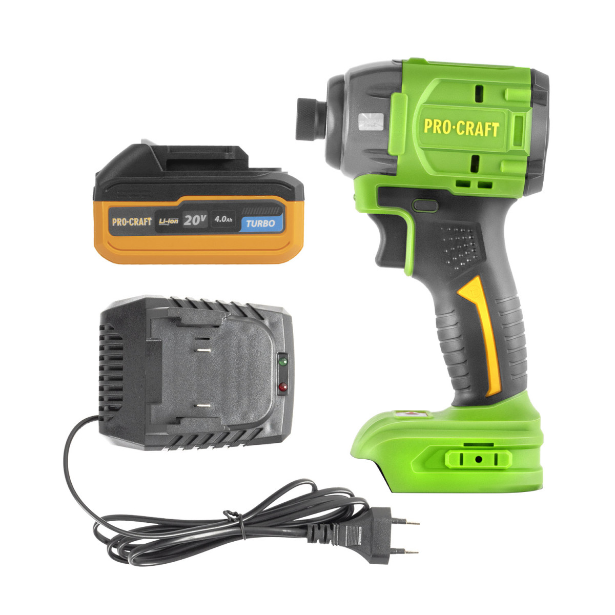 Procraft SPS22bb/20-4Turbo/20-1 sada aku rázový utahovák PS22bb, baterie 20/4 Turbo a nabíječka 20/1