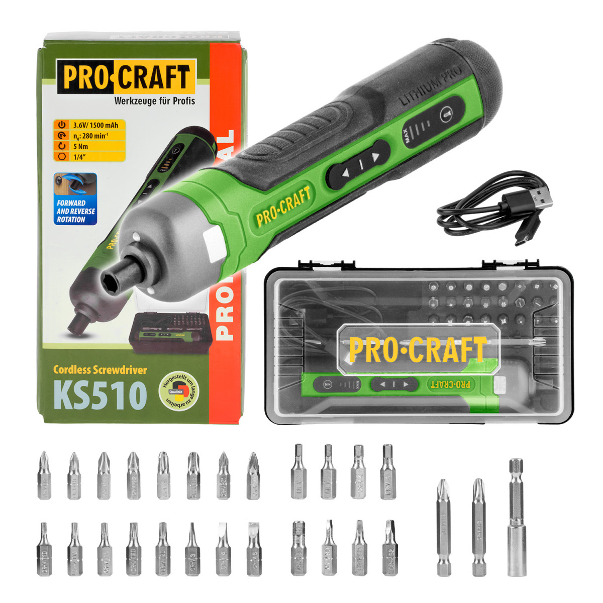 Procraft KS510 aku šroubovák