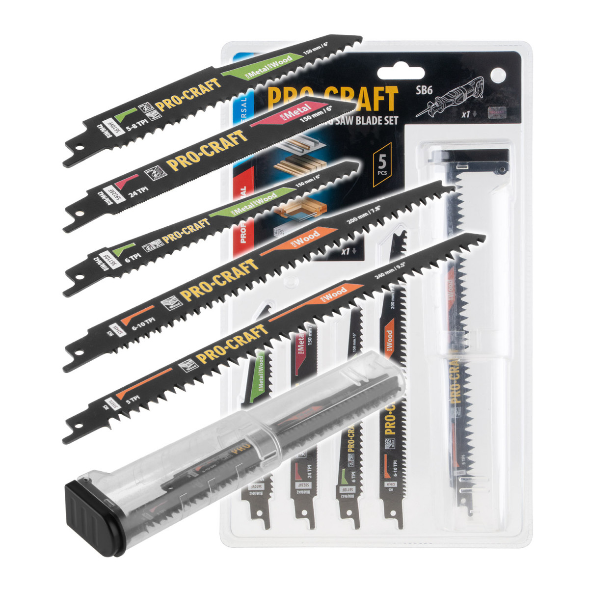 Procraft SB6 sada pilových plátků do pily ocasky