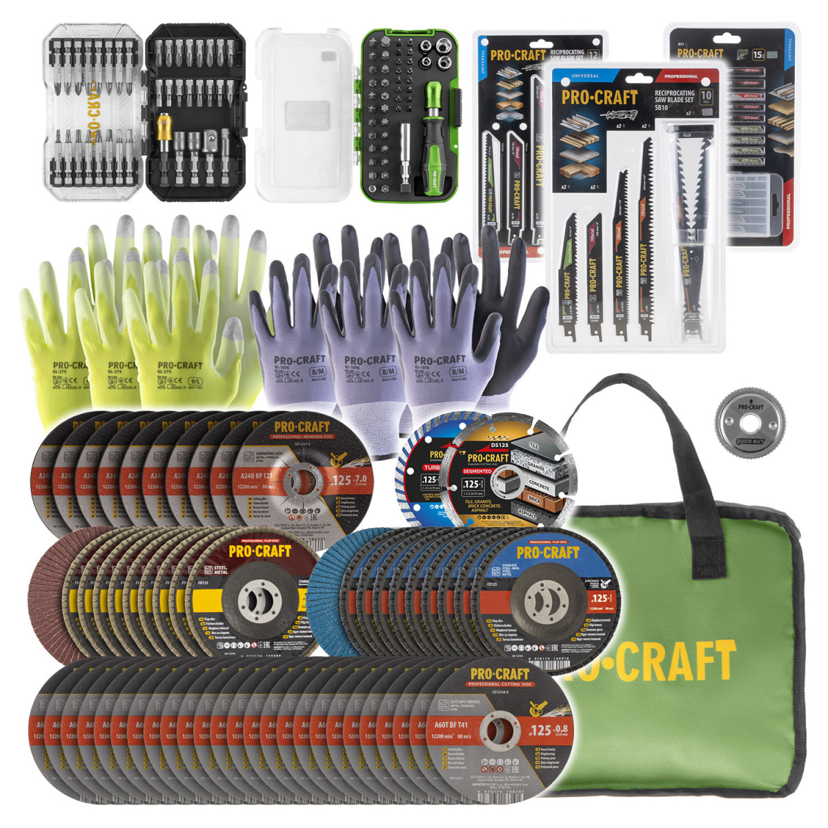 Procraft PRO-SET/BG500 sada příslušenství v tašce