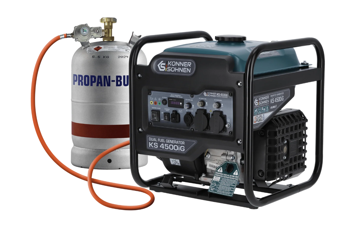 Könner & Söhnen KS 4500iG – Invertorový dvoupalivový generátor (benzín/LPG)
