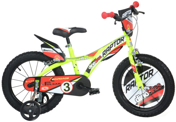 KUBIsport 05-CSK5163K-ZL Dino bikes 616L Raptor žlutá 16
