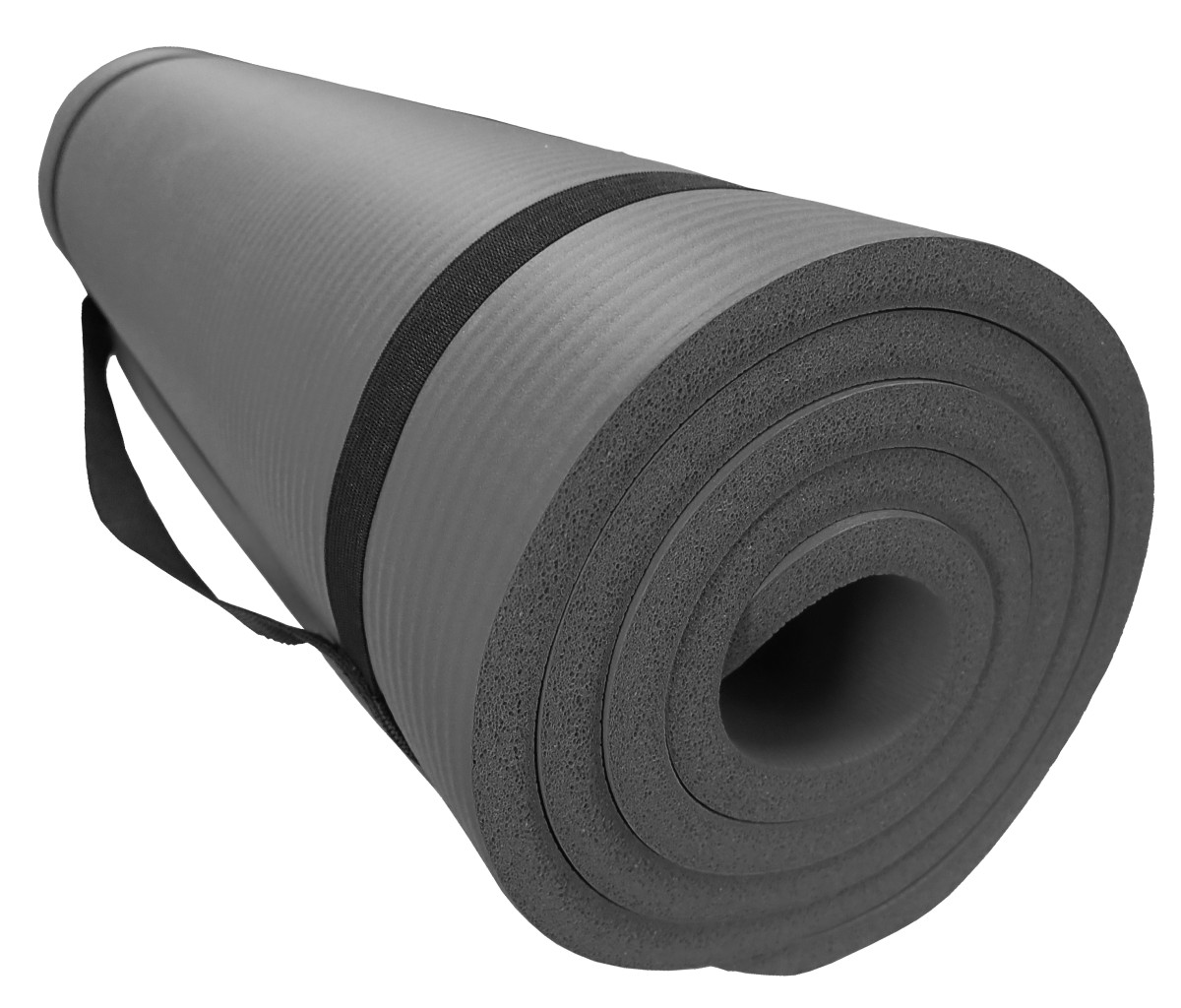 KUBIsport 05-D87K-CRN D87-CRN Gymnastická podložka 183x60x1,2 cm, ČERNÁ