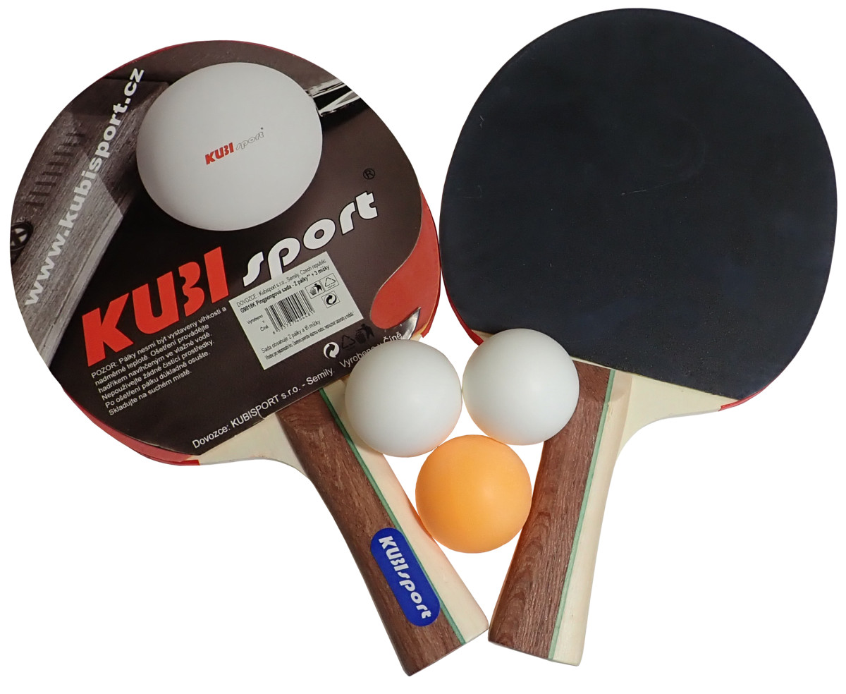 KUBIsport 05-G9818K Sada 2 PP pálky+ míček 2-star