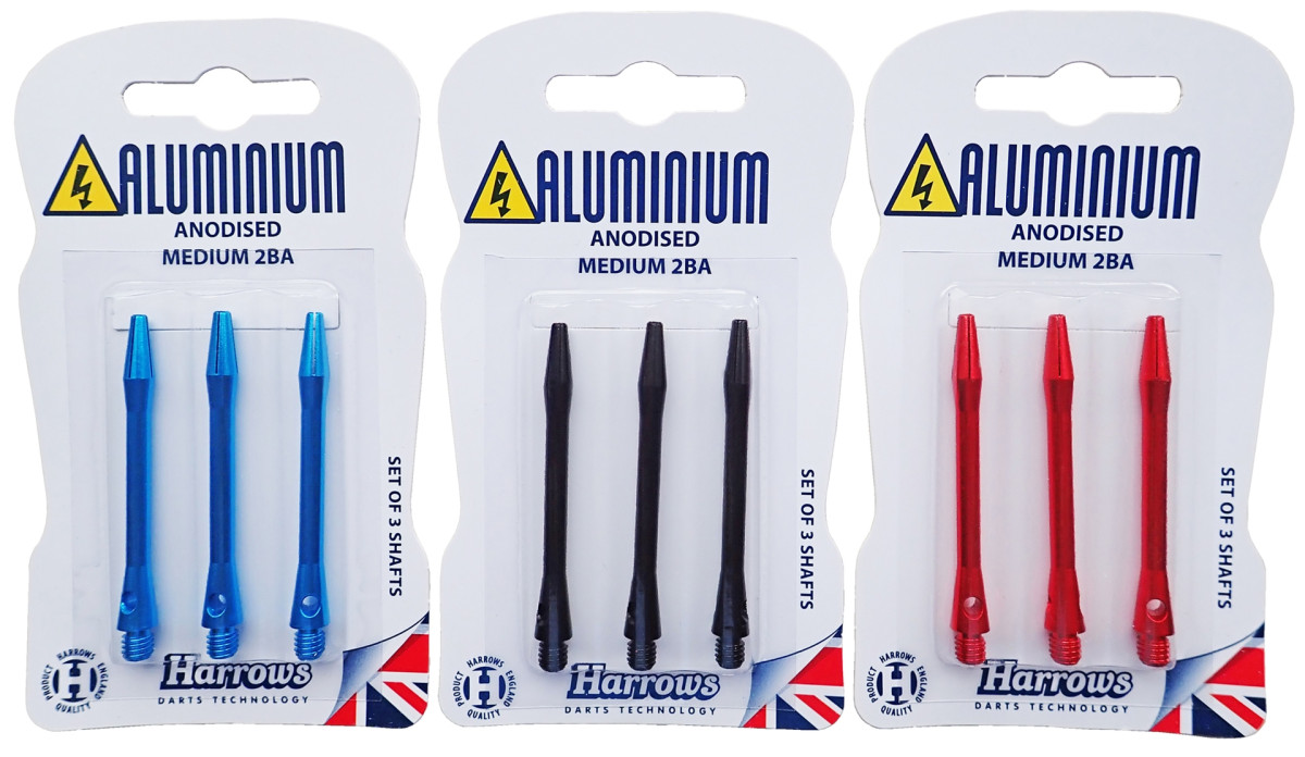 KUBIsport 05-T74K-M Harrows Násadky ANOISED ALUMINIUM vel. M