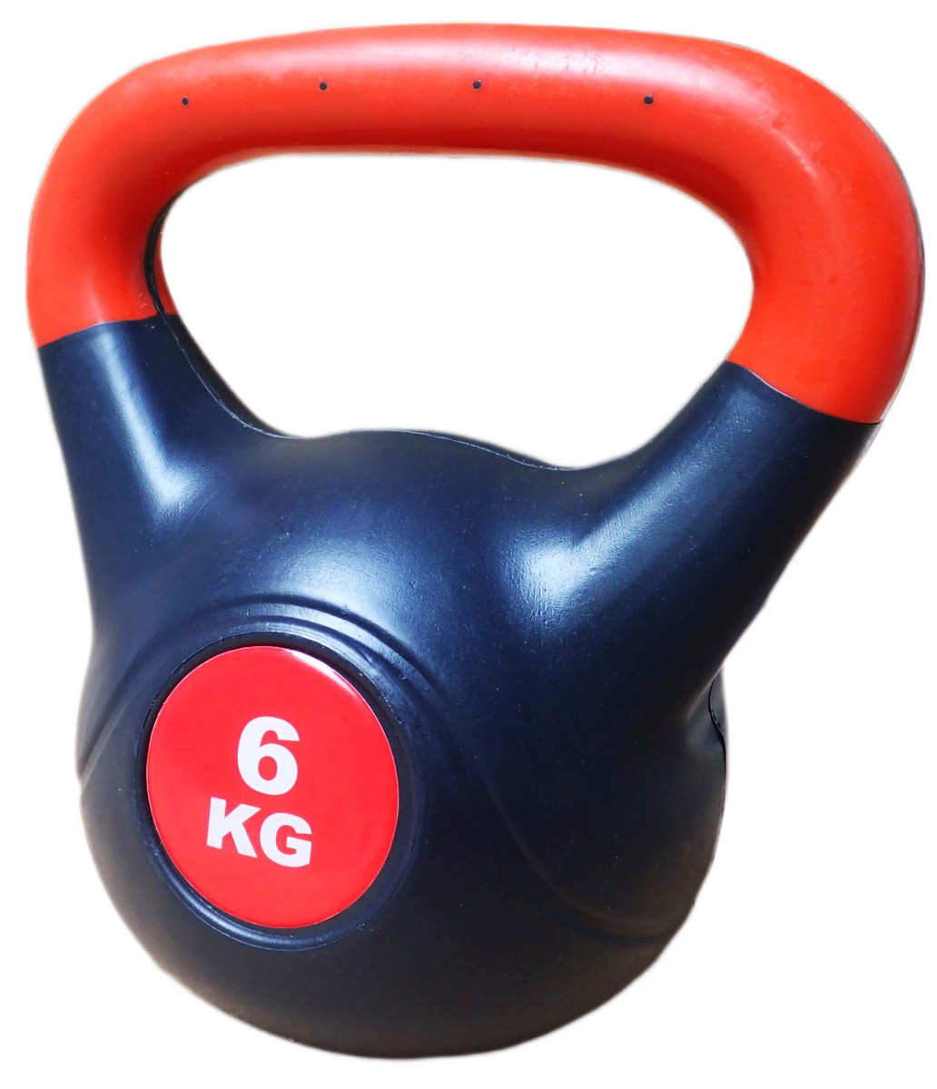 KUBIsport 05-CWKBC6K Činka kettlebell s cementovou náplní - 6 kg