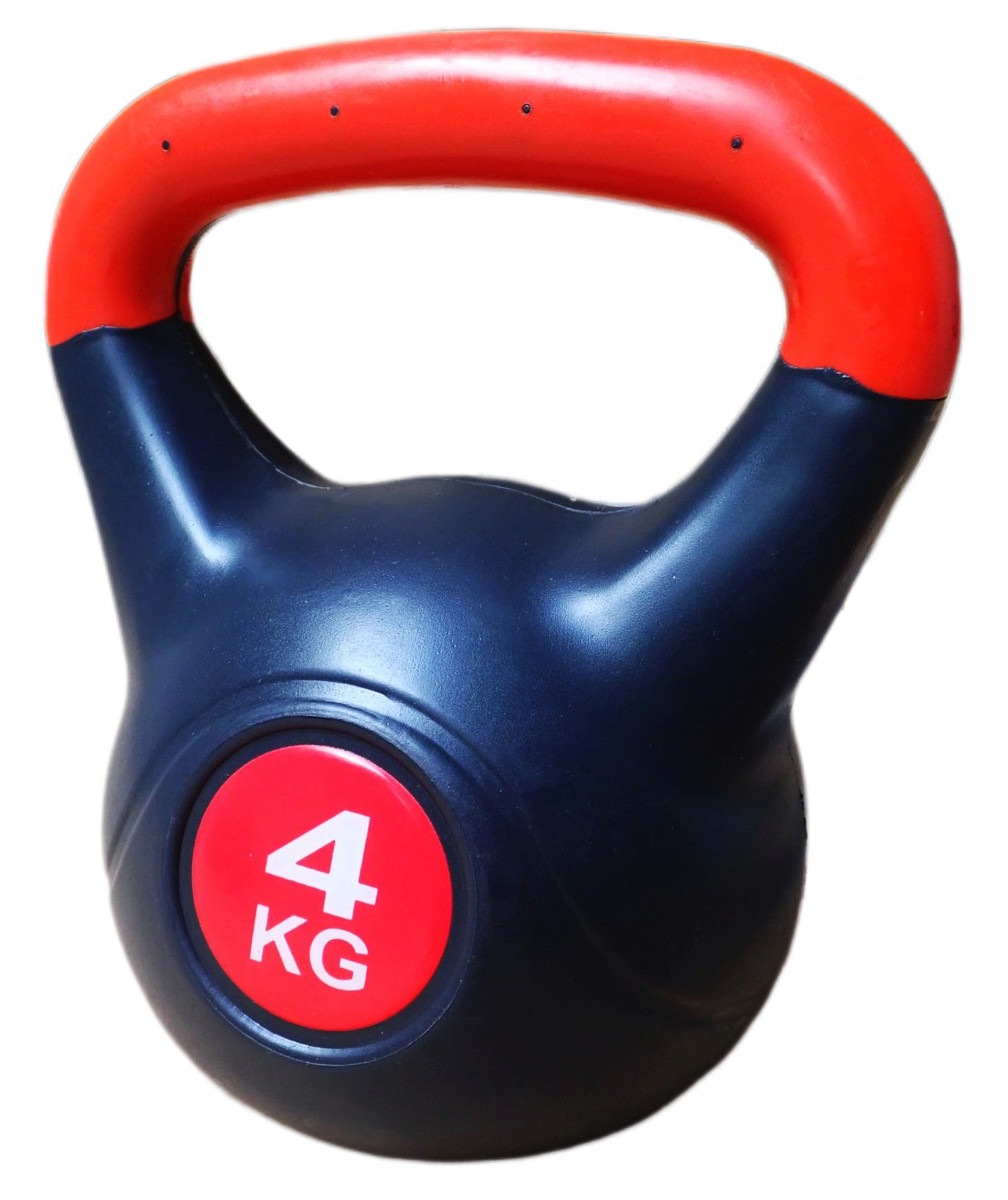 KUBIsport 05-CWKBC4K Činka kettlebell s cementovou náplní - 4 kg