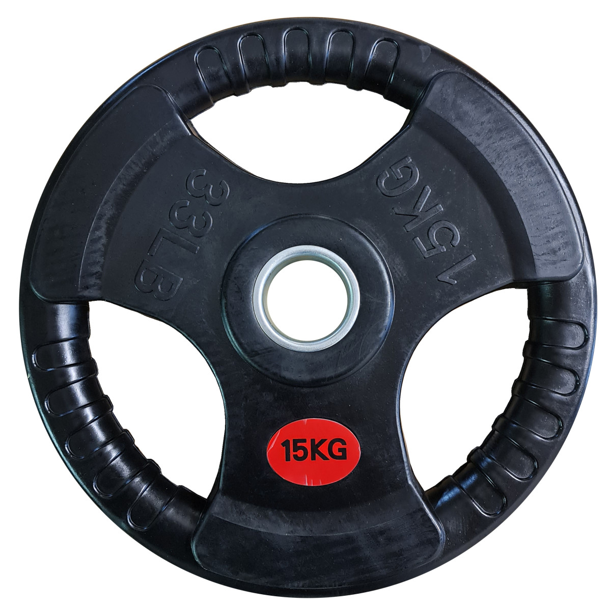 KUBIsport 05-CWRUB15 Náhradní pogumovaný kotouč s úchopy 15 kg - průměr 50 mm