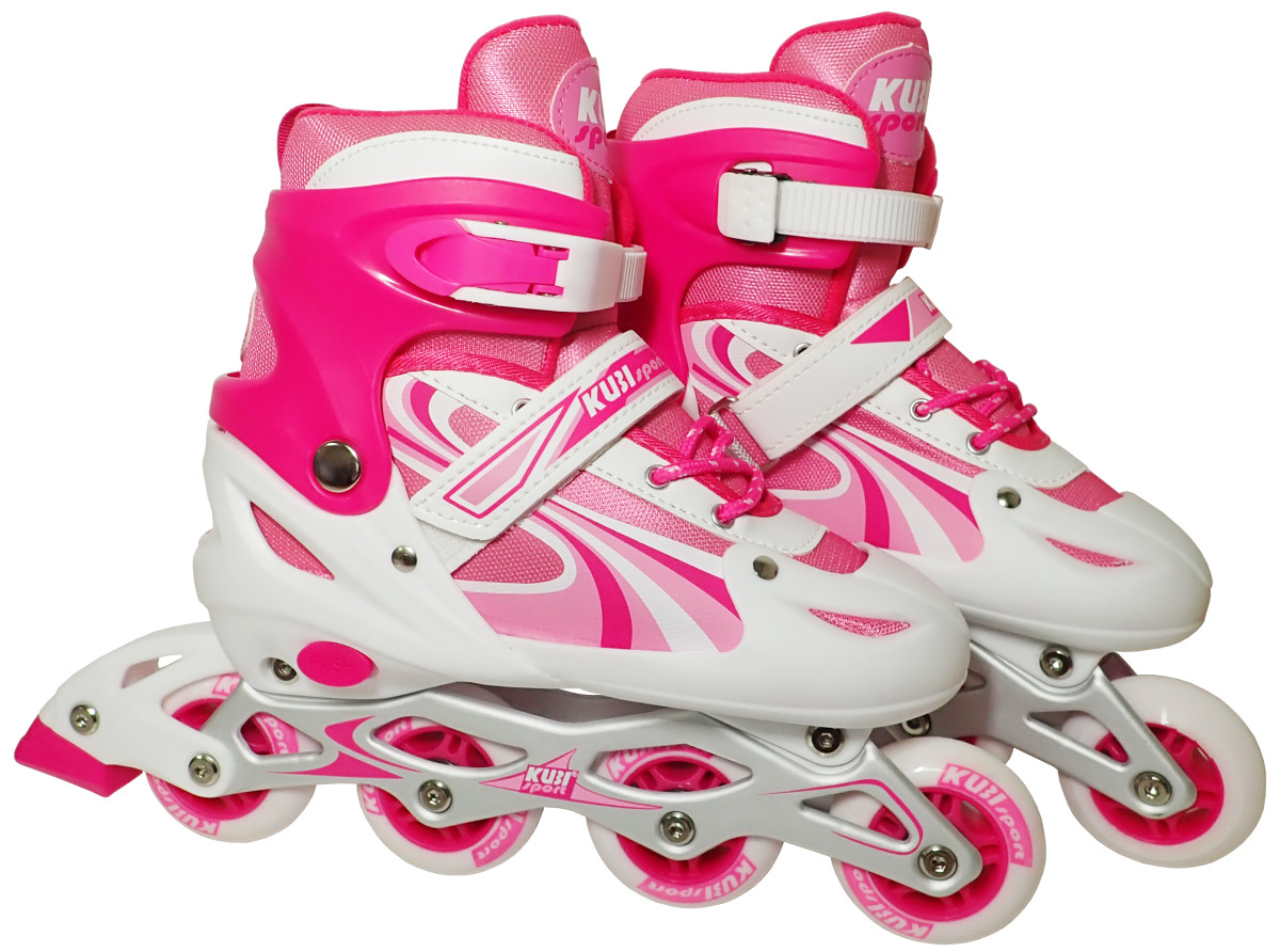 KUBIsport 05-CS310K-RU Dětské inline brusle roztahovací CS310K růžové velikost 28-32