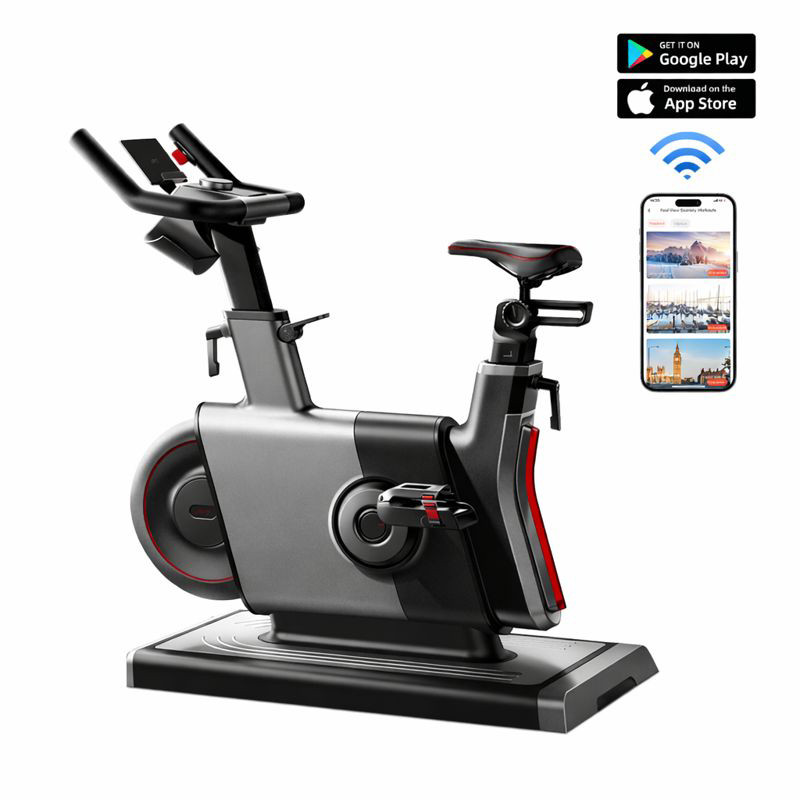 KUBIsport 05-BCF7K Elektromagnetický cyklotrenažér BCF7K s bluetooth černo šedý