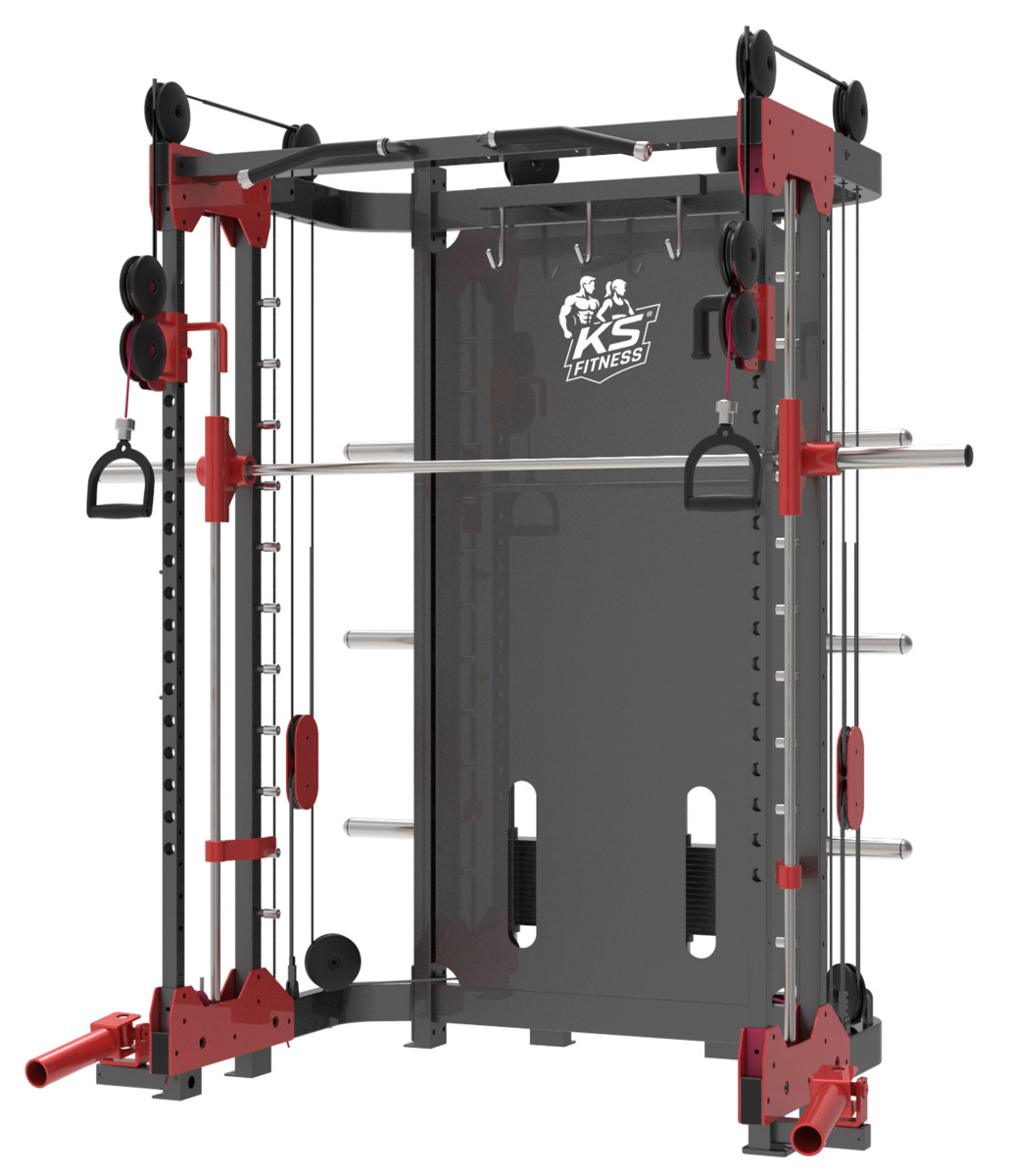 KUBIsport 05-HX100 Posilovací klec s multipressem a závažím 2 x 100 kg, nosnost 1000 kg
