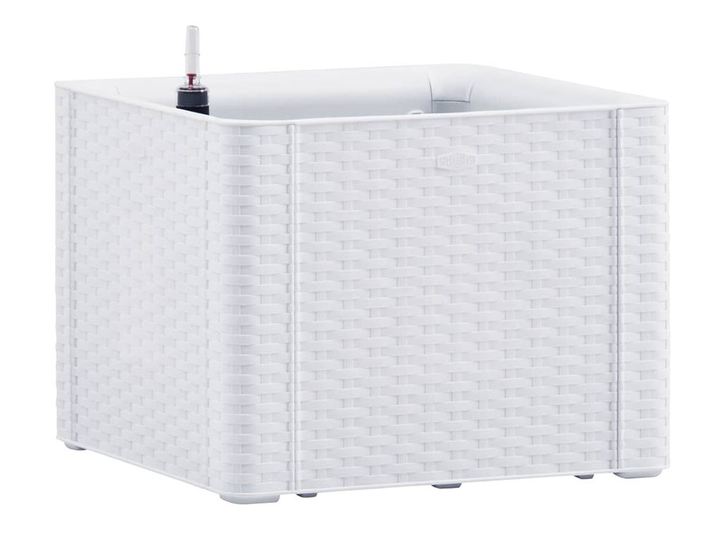 Samozavlažovací truhlík, vyvýšený záhon STEFANPLAST NATURAL DELUXE 43 bílá