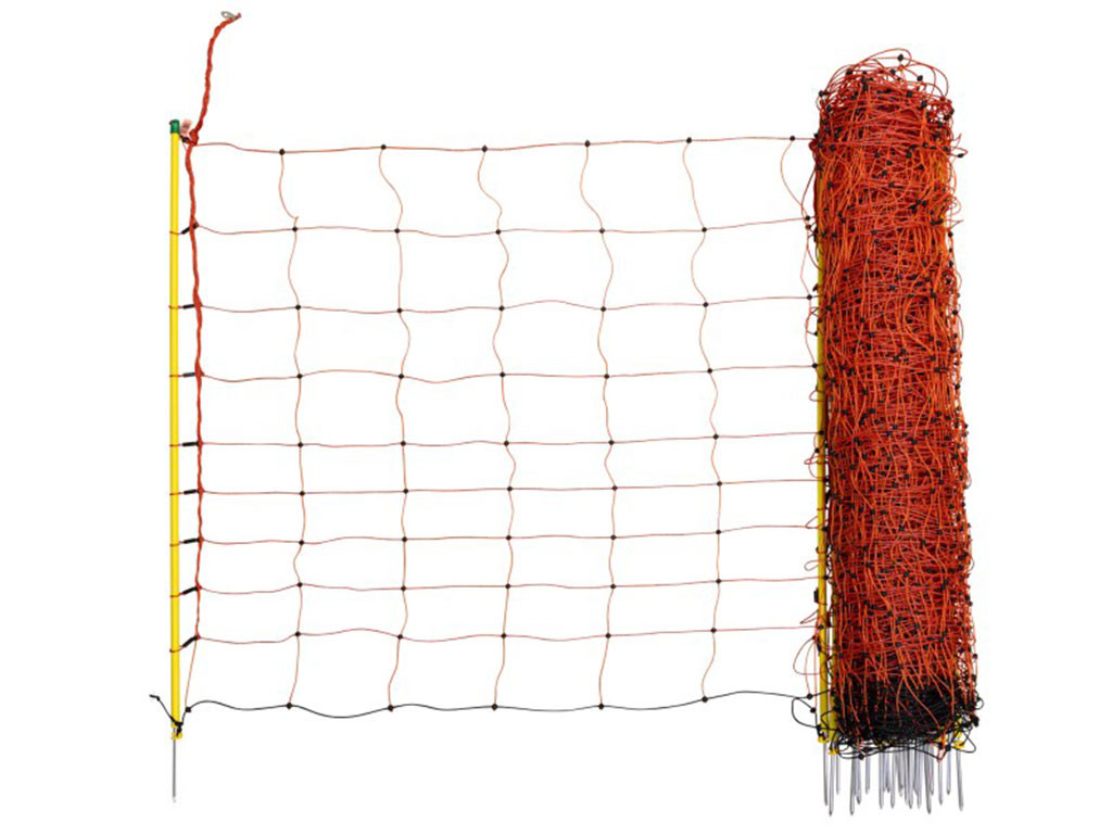 Síť pro elektrický ohradník pro ovce KERBL OVINET 108 cm x 50 m / 1 hrot, oranžová