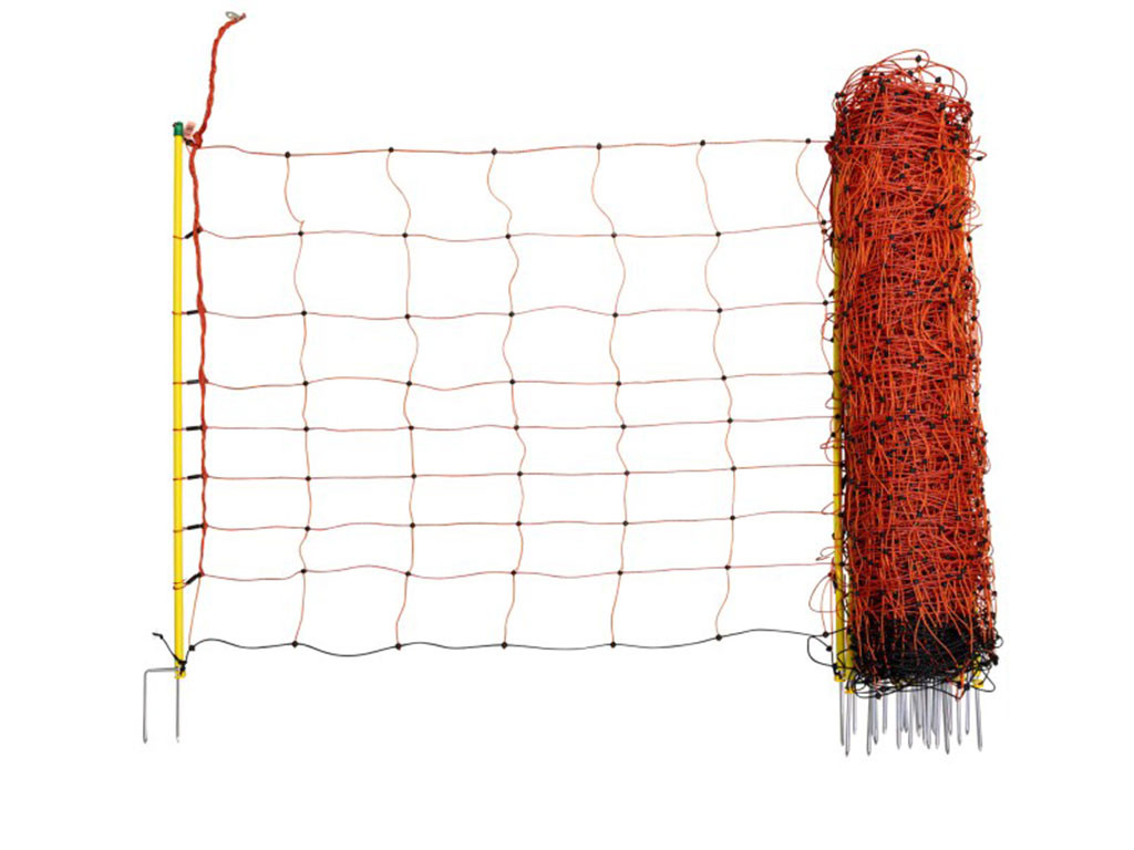 Síť pro elektrický ohradník pro ovce KERBL OVINET 90 cm x 50 m / 2 hroty, oranžová