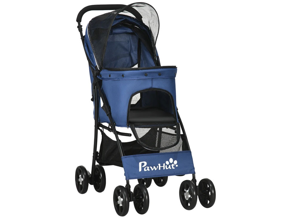 Kočárek pro psy PAWHUT D00-165V00DB, modrý