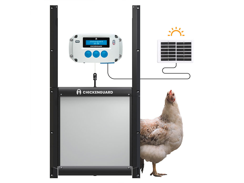 Komplet automatického otevírání a zavírání kurníku CHICKEN GUARD PRO 25x30 SOLAR KIT