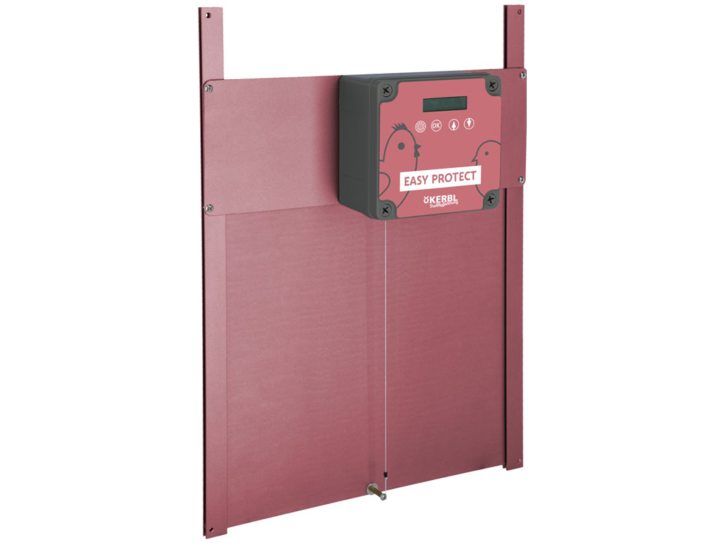 Komplet automatického otevírání a zavírání kurníku KERBL 70590 EASY PROTECT 30x33 R, růžová