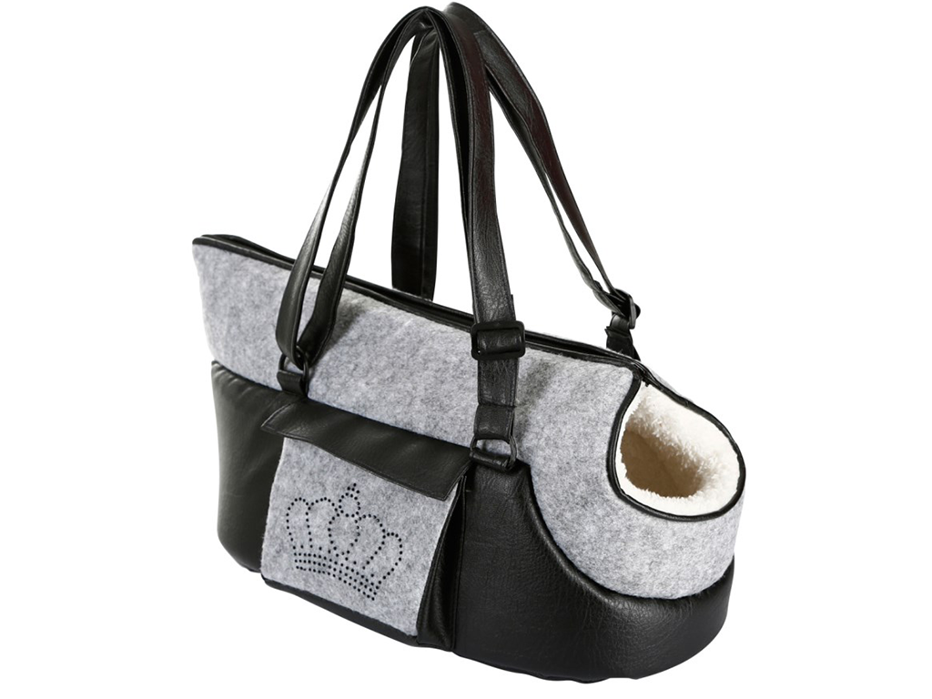 Cestovní taška pro psa KERBL 80363 CHIARA, 46x23x25 cm, šedo-černá