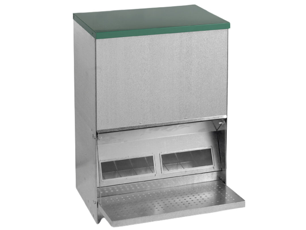 Nášlapné krmítko pro slepice, drůbež GAUN 11295 - 40 kg, pozinkované