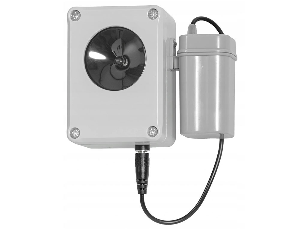 Vodotěsný, ultrazvukový plašič na kuny, myši a potkany DRAGON ULTRASONIC CH100 - napájení na baterie 4xAA
