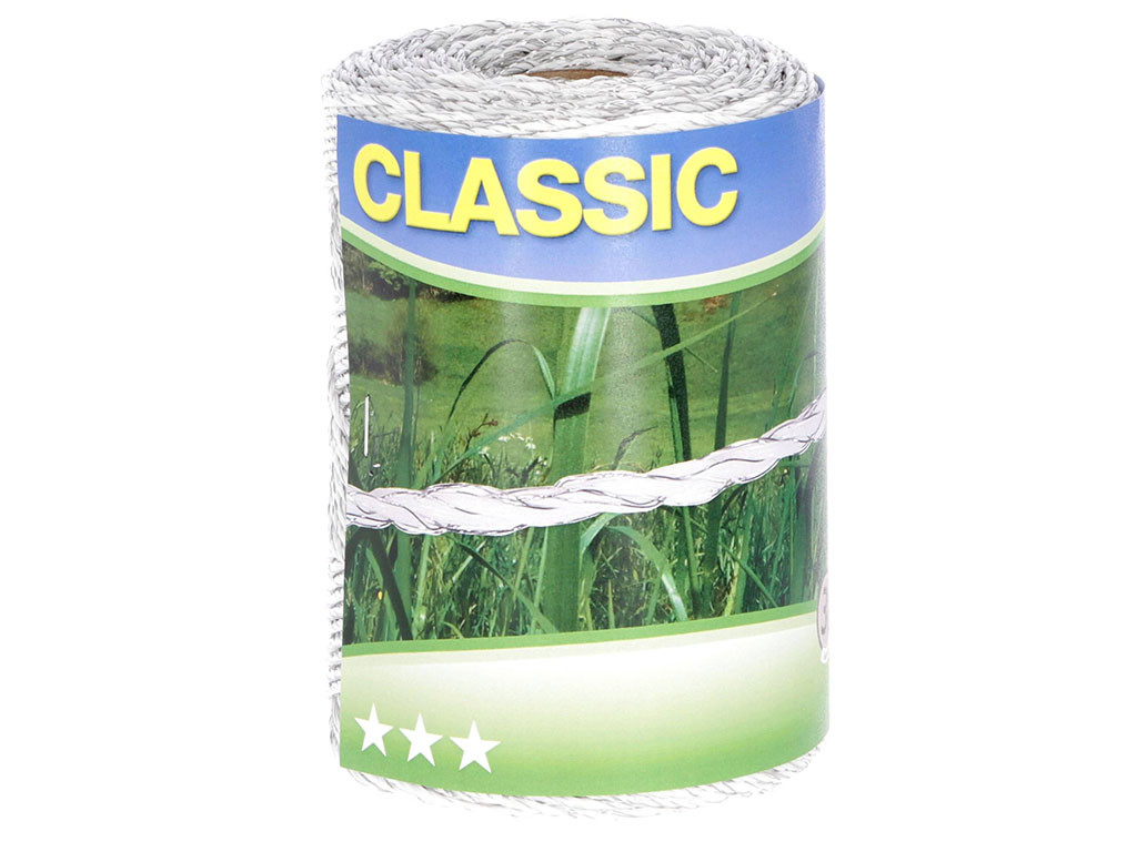 Ohradníkové lanko KERBL 449114 CLASSIC 250m, 6 x 0,20mm Niro, bílá