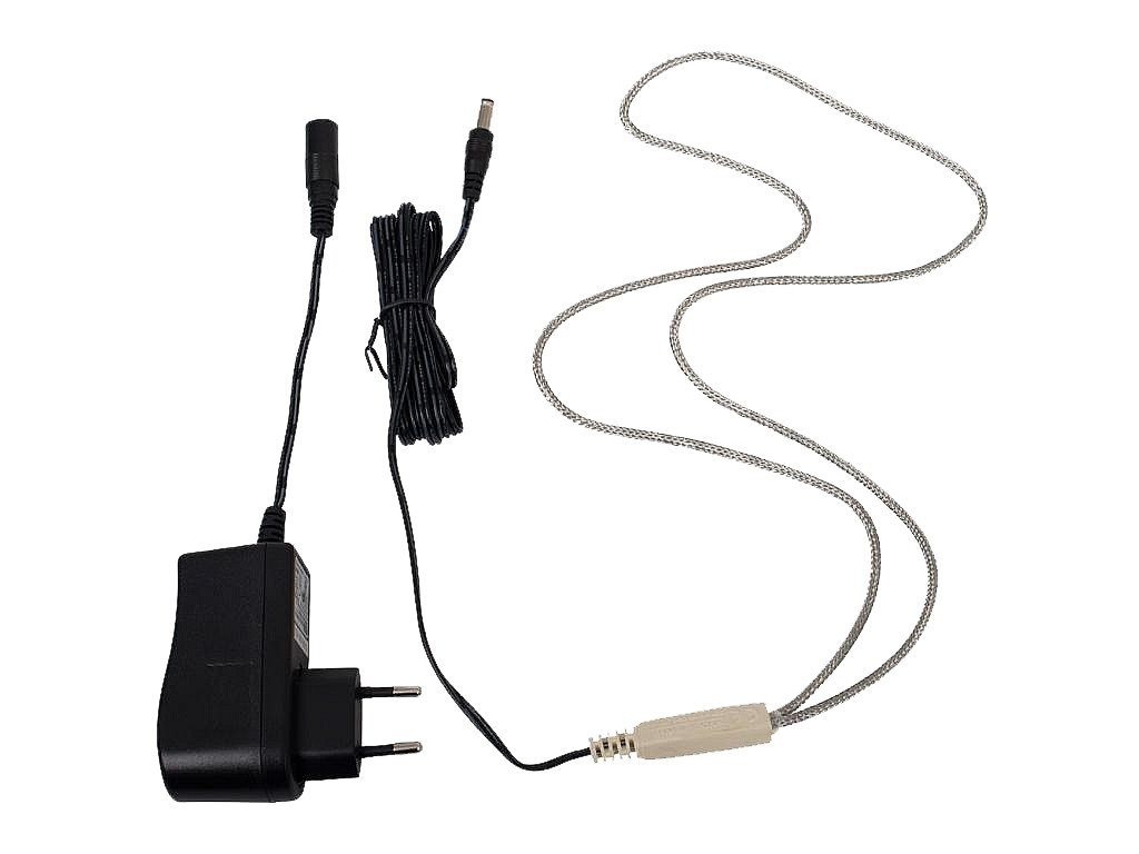 Vyhřívací topný kabel OLBA DBVK10 12V / 10W s adaptérem, nerezové opletení