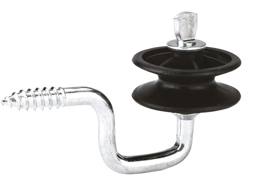 Rohový izolátor pro elektrický ohradník KERBL 44330, s vrutem, Ø 7 mm