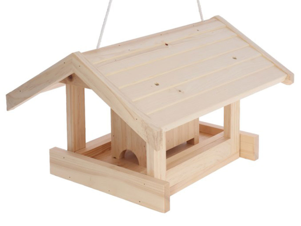 Závěsné krmítko pro ptáky KERBL 87047 LEITENBERG, dřevo 40x32x24,5 cm
