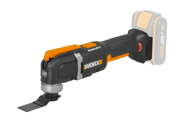 WORX Power tools WX696.9 - Aku multifunkční oscilační bruska 20V Sonicrafter - bez akumulátoru - Powershare