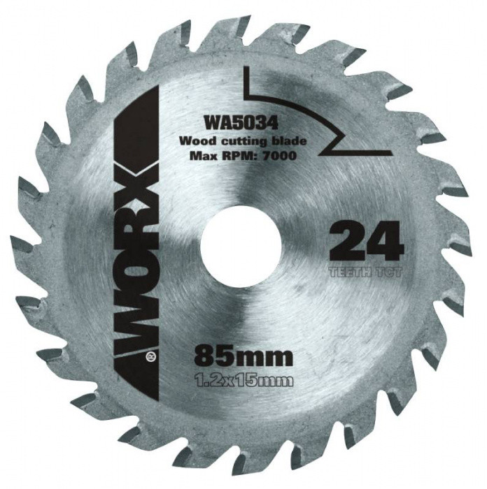 WORX Power tools WA5034 - Pilový kotouč na dřevo TCT, průměr 85mm, 24 zubů