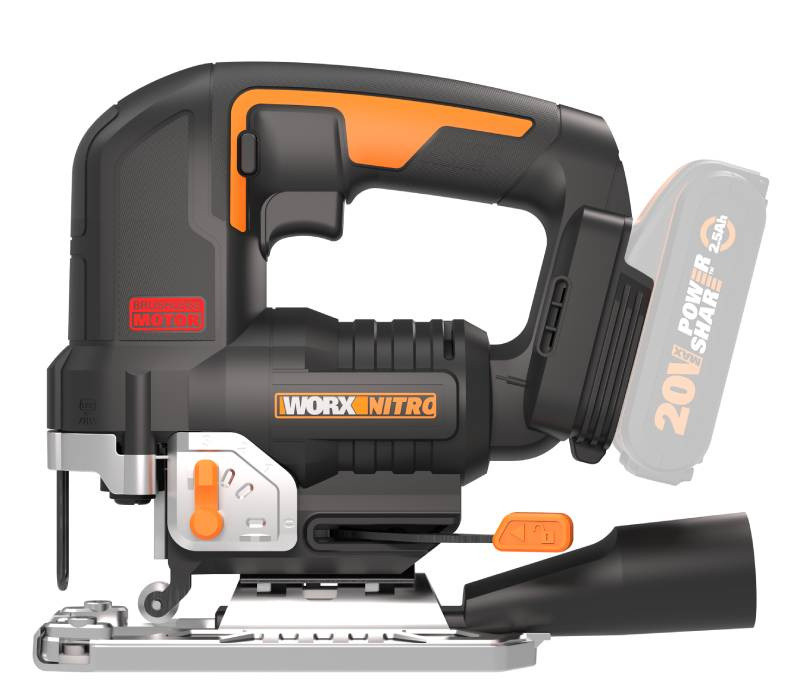 WORX Power tools WX542.9 - Aku přímočará pila 20V NITRO - bez akumulátoru - Powershare