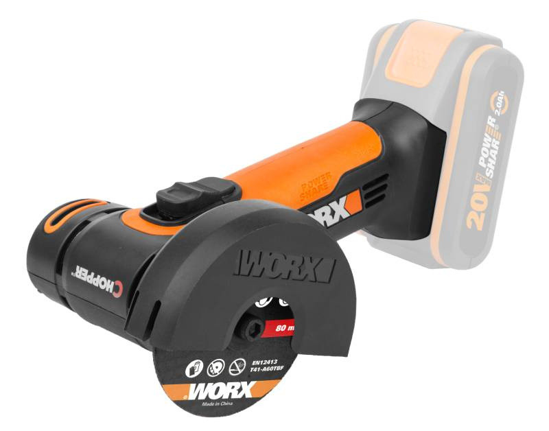 WORX Power tools WX801.9 - Aku úhlová bruska 20V 76mm - bez akumulátoru - Powershare