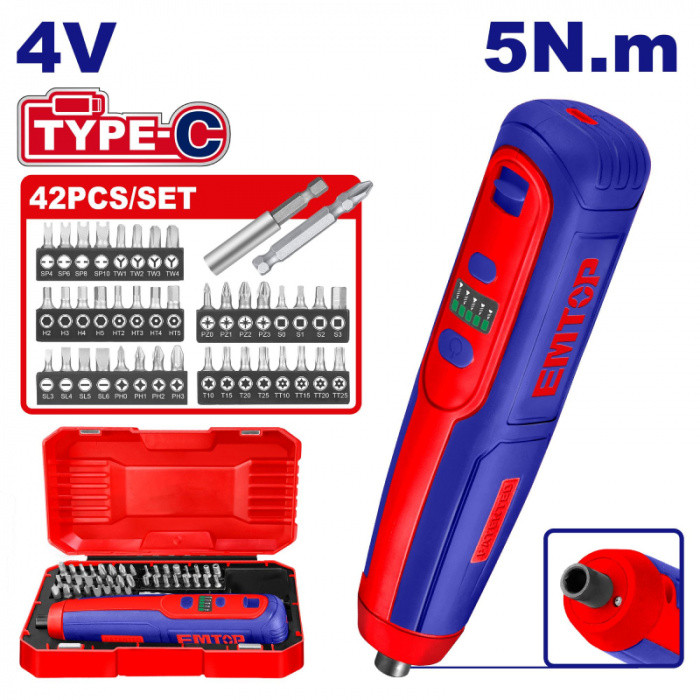EMTOP Aku šroubovák 4V 5Nm
