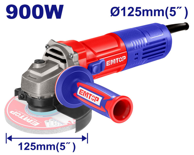 EMTOP Úhlová bruska 900W 125mm