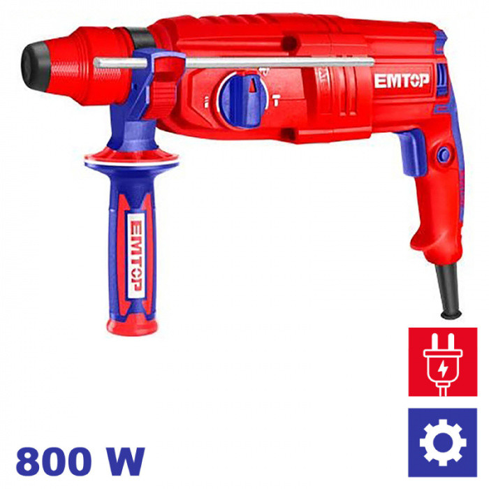 EMTOP Pneumatické kombinované kladivo 800W 2,5J SDS Plus