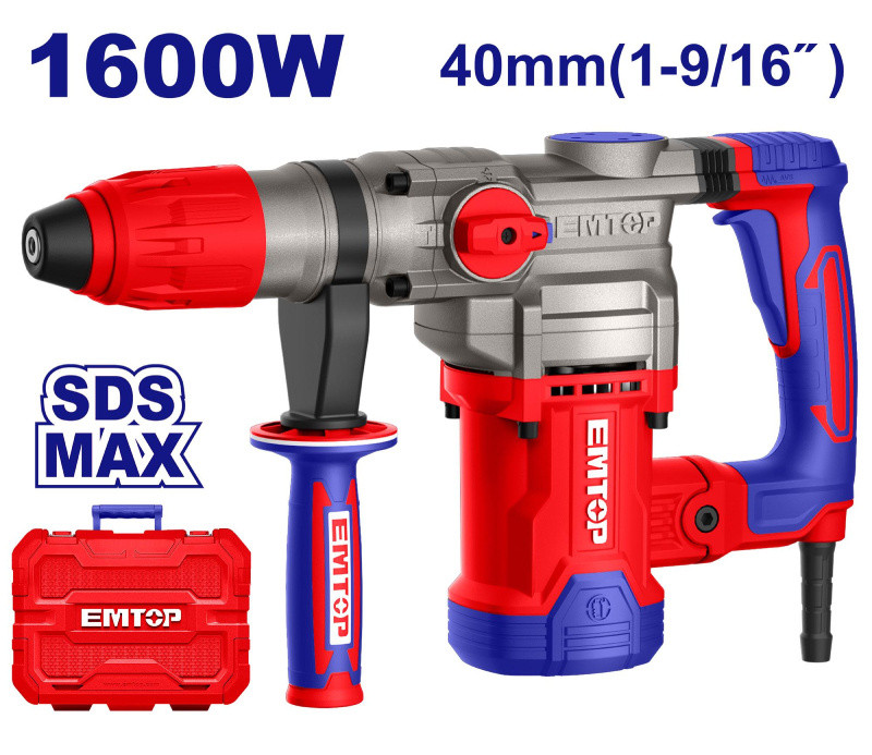 EMTOP Pneumatické kombinované kladivo 1600W 10J SDS Max