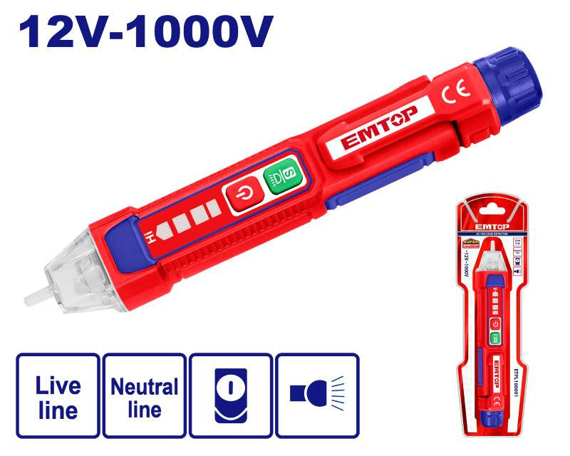EMTOP Bezkontaktní detektor střídavého napětí 12V~1000V