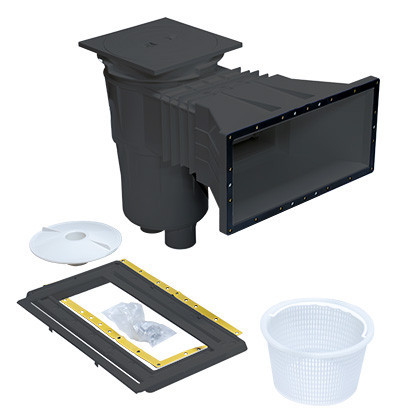 Skimmer 17,5 l, pro fólie, s mosaznými zástřiky, široké hrdlo, RAL7016