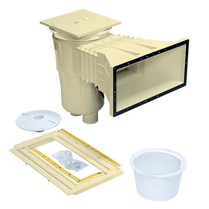 Skimmer 17,5 l, pro fólie, s mosaznými zástřiky, široké hrdlo, RAL1015