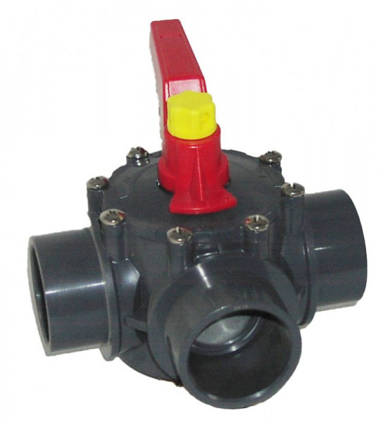 3-cestný kohout d50 PVC