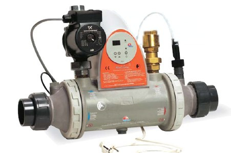 Titanový výměník 70 kW s vybavením