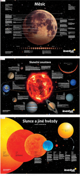 (CZ) Sada plakátů Levenhuk s vesmírnou tématikou