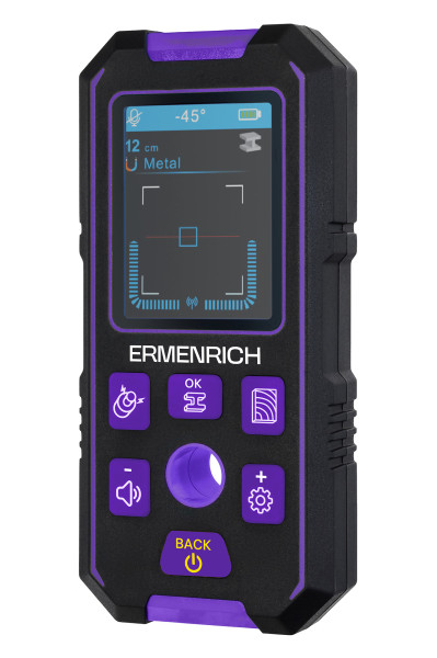 Stavební detektor Ermenrich Ping SM70 Fialový