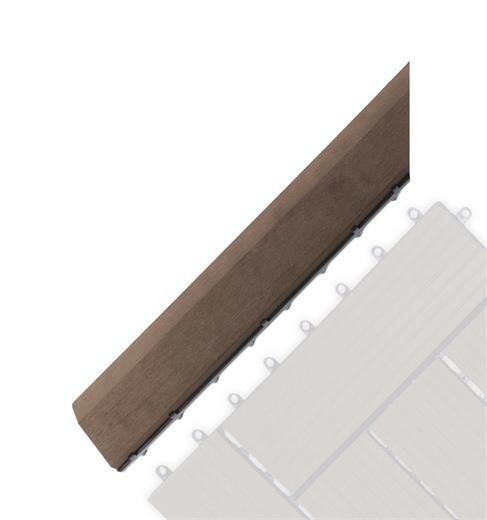 Přechodová lišta G21 pro WPC dlaždice indický teak, 38,5x7,5 cm rohová (levá)